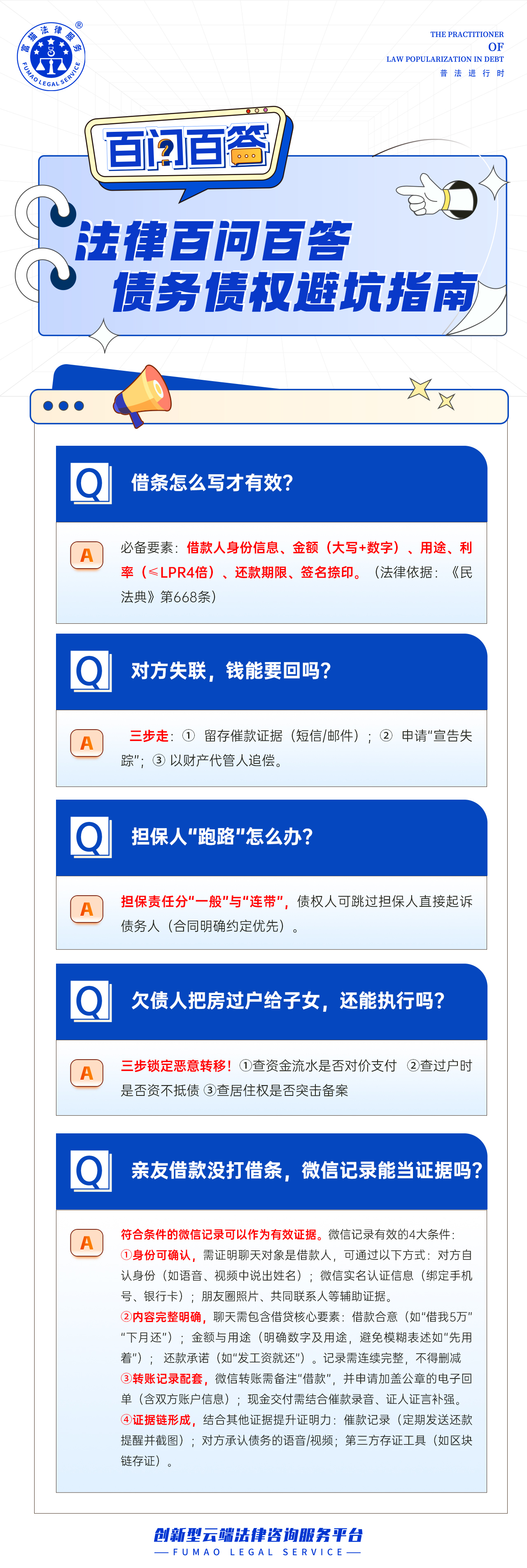 富貓法務(wù)：債務(wù)債權(quán)避坑指南
